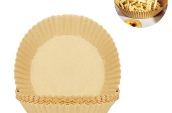 Glun Non-Stick Parchment Paper Liners – Food Grade, Oil-Proof, Unbleached – Round, Natural Color