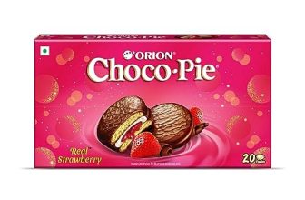 Orion Strawberry Chocopie Gift Pack, 500G | Strawberry Chocolate Cookies