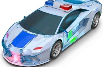 Graphene Police Car With Lights, Music, And Friction Power – Super Speed, Colorful Dazzling Lights, And Siren Sound – Educational And Safe Kids’ Toy (Pack Of 1)