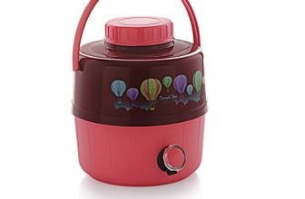 Cello Travel Star Pastic Insulated Water Jug | Inner Stainless Steel Jug | Hot & Cold | Easy To Carry | 16 Litres, Pink