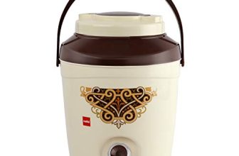 Cello Atlas Insulated Water Jug | Inner Stainless Steel Jug | Hot & Cold | Easy To Carry | 15 Litres, Brown