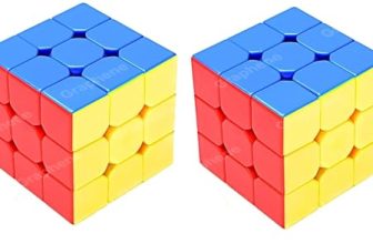 Graphene Smart Activity Magical Cube 3X3X3 Easy Brain Puzzle Cube|And Smooth Rotation Colorful Cube High Speed Sticker-Less Puzzle Game,Best Birthday Gift Multicolor(Age 4+ Years And Above) Pack Of 2