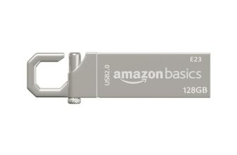 Amazon Basics 128 Gb Usb 2.0 Pen Drive |Flash Drive | With Key Ring (Metal)