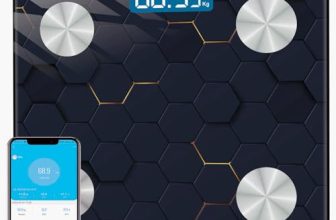 Healthgenie Smart Bmi Weight Machine For Body Weight With 18 Body Parameters Sync With Mobile App, 2 Yrs Warranty Bluetooth Weighing Machine 3D Hexagon (Hb-411), 950 Grams