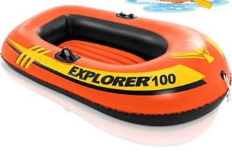 Toy Imagine� Explorer 100 1 Person Portable Orange Inflatable Poly Vinyl, Kids Adventure, Rafting, Small Boats For Pools And Lakes
