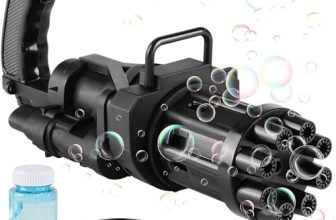 Graphene 8 Hole Electric Gatling Bubble Gun For Kids With Soap Solution Indoor And Outdoor Toys For Toddlers Bubble Launcher Machine For Girls And Boys (Color As Per Stock)