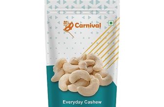 Carnival Everyday Whole Cashew 1Kg | Raw Kaju | Nutritious, Delicious & Crunchy Kaju | All Natural | Gluten Free | Vegan – Plant Based | Premium Nuts & Dry Fruits