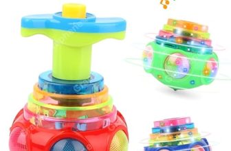 Graphene Spinning Top Magic Toy Flashing Plastic Magic Top Toy With Led Lights Music Attractive Toy Non-Toxic Safe Spinning Top Laser Toys For Kids Multicolor Pack Of 1 (Multicolour)