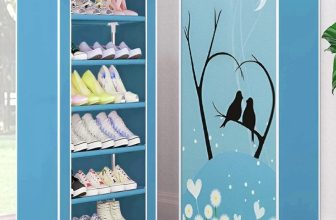 Saiway Love Bird Print Metal, Plastic Collapsible Shoe Stand(Multicolor, 6 Shelves, Diy(Do-It-Yourself))