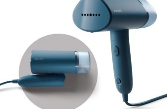 Philips Handheld Garment Steamer Sth3000/20 – Compact & Foldable, Convenient Vertical Steaming, 1000 Watt Quick Heat Up, Up To 20G/Min, Kills 99.9%* Bacteria (Reno Blue), Small