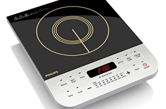 Philips Viva Collection Hd4928/01 2100-Watt Induction Cooktop, Soft Touch Button With Crystal Glass (Black)