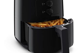 Philips Air Fryer Hd9200/90, Uses Up To 90% Less Fat, 1400W, 4.1 Liter, With Rapid Air Technology (Black), Large