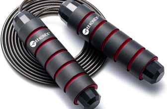 Konex Adjustable Skipping Rope For Men & Women | Jumping Rope For Fitness, Home & Gym Workouts (Red)