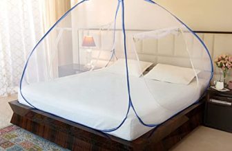 Amazon Brand – Solimo Mosquito Net, Double Bed (King Size, 24-30 Gsm, Foldable, Highly Durable) – Blue