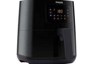 Philips Digital Air Fryer Hd9252/90 With Touch Panel, Uses Up To 90% Less Fat, 7 Pre-Set Menu, 1400W, 4.1 Liter, With Rapid Air Technology (Black), Large