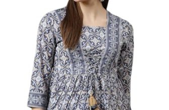 Yuvvik Women’S Geometric Printed Cotton Top