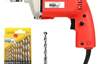 Wondercut Wc-Ed-10-R-Cmb Drill Machine 10Mm With Free 13Pcs Hss Drill Bits & 1Pc Masonary Bit Combo, Red
