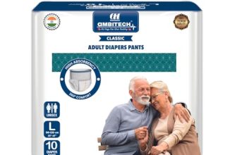 Ambitech Adult Diaper |L Size|Pack Of 1 | 10 Unit