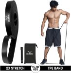 Slovic Resistance Tpe Bands For Workout | Pull Up Band | Loop Band | Heavy Duty Fitness Band(Black, Pack Of 1)