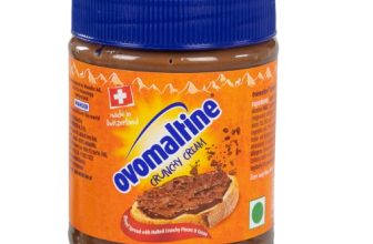 Ovomaltine Crunchy Cream Spread With Malted Crunchy Pieces And Cocoa, Delicious Swiss Chocolate, Tasty And Healthy Breakfast Bread Spread, Vegetarian, Made In Switzerland, 240G (Pack Of 1)