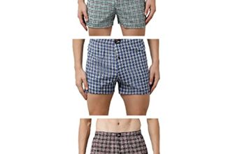 Rupa Jon Men’S Cotton Blend Modern Stretch Checkered Shorts (Pack Of 3) Checks Boxer 2_Multicolor_S