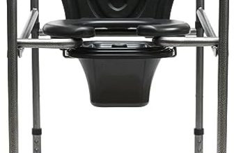 Height Adjustable Commode Chair By Expertomind | Toilet Chair For Old Age People | Weight Handling Capacity Upto 100Kg | Foldable 3 In-1 Commode Chair | Toilet Seat For Adults (1 Year Warranty)