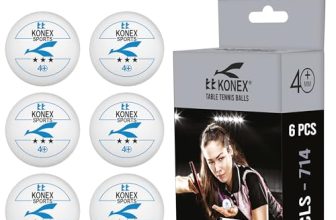Konex 40+ Plastic Table Tennis Balls Pack Of 6 | High Performance 3-Star Abs Tt Balls For Professional Matches And Training | Ideal For Adults & Kids (White)