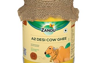 Zandu A2 Desi Cow Ghee: Derived From A2 Certified Milk Using Traditional Bilona Method | Helps In Building Bone Strength & Improves Stamina (Pack Of 500 Ml)