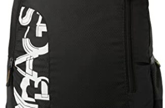 Skybags Casual Standard Backpack 28L, 2 Main Compartments, Bottle Pocket, Front Pocket, Padded Shoulder Straps | Black | Brat