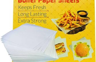 Oui Mama Butter Paper Sheets For Biskit Baking Paper For Cake Making, Non Stick, Suitable For Microwave, Oven Food Wrapping Paper (Size 9.5X9.5″ Pack Of 50 Pc)