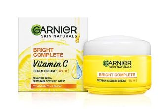 Garnier Skin Naturals Bright Complete Vitamin C Serum Uv Cream, Vitamin C Day Cream For Sun Protection And Skin Brightening – Suitable For All Skin Types, 45G