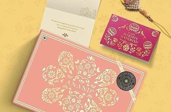 Anand Sweets Raksha Bandhan/Rakhi Royal Delicacies Gift Box | Assorted Sweets (350G) + Rakhi + Greeting Card Combo/Rakhi Set | Mouth Watering Pure Desi Ghee Sweets | For Brother, Sister, Bhabhi