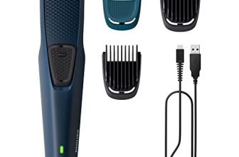 Philips Battery Powered Skinprotect Beard Trimmer For Men – Lasts 4X Longer, Durapower Technology, Cordless Rechargeable With Usb Charging, Charging Indicator, Travel Lock, No Oil Needed Bt1232/18