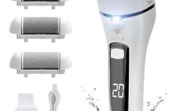 Callus Remover For Feet By Azah With 3 Custom Rollers & Led Light (1 Year Warranty) 2100 Rpm & 1200 Mah Battery Foot Callus Remover & Dead Skin Remover Foot | Soft & Healthy Heels With Callus Remover