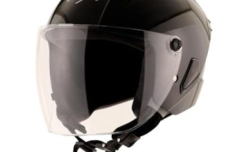 Vega Aster Dx Open Face Helmet Black, Size:L(59-60 Cm) – Motorcycling