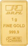 Bangalore Refinery 1G Gold Bar 24 (9999) K 1 G Gold Bar