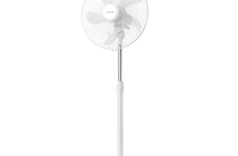 Polycab Optima Mini 400Mm Oscillating Pedestal Fan For Home, Office | High Speed & Air Thrust | Aerodynamic Blades With Cutting Edge Design | 100% Copper Winding Motor | 2 Years Warranty【White】