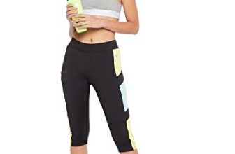 Clovia Women’S Snug Fit High-Rise Active Capriwith Side Panels(Ab0092P13_Black_S)