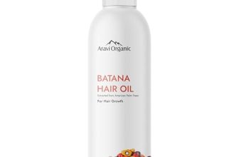 Aravi Organic Batana Hair Oil For Hair Growth With Pumpkin Oil – Derived From American Oil Palm Nut – 200 Ml