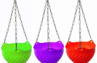 Go Hooked Plastic Hanging Crystal Planter | Hanging Pots For Plants (Set Of 3)
