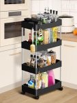 Flipkart Perfect Homes Studio Fruits/Vegetables Kitchen Rack Plastic Plastic-Stainless Steel Fruit & Vegetable 4 Stand Kitchen Trolley