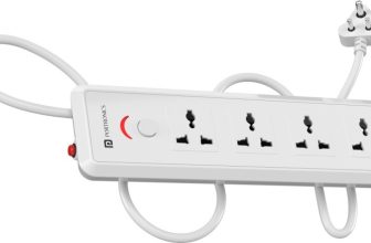 Portronics Power Plate 11 1500W 4  Socket Extension Boards(White, 3 M)