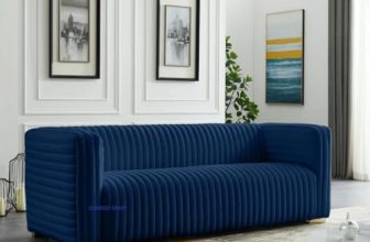 Climozz Craft Present A Velvet Fabric 3 Seater Sofa For Your Living Room, Home, Hallway (Blue)