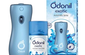 Dabur Odonil Exotic Automatic Spray – 225Ml | Machine + 1 Refill | Ocean Breeze | 2X Long Lasting | 2200 Sprays Guaranteed | Lasts Upto 60 Days