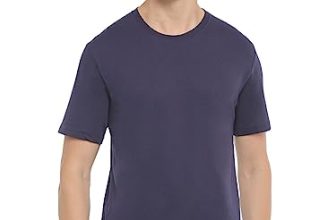 Macroman M-Series Men’S Solid Regular Fit Undershirt (Ms221_Navy Blue Medium)