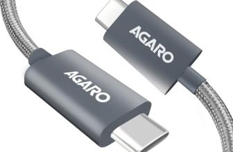 Agaro Type C To Type C Cable, 100W, 5A, Supports Pd, Nylon Braided Fast Charging Cable, Compatible With Type C Devices Including Android Phone, Iphone, Laptop & Macbook, 1M, 480 Mbps Data Transmission
