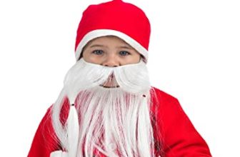 Bookmycostume Santa Claus With Premium Beard Complete Set Christmas Kids & Adults Fancy Dress Costume – Premium 1-2 Years