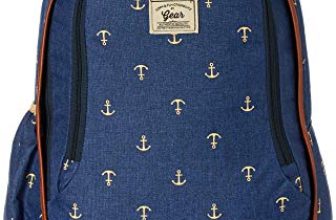 Gear Anchor Triumph 30L Medium Water Resistant School Bag/College Bag/Daypack/Casual Standard Backpack For Girls/Boys/Men/Women (Blue-Beige)