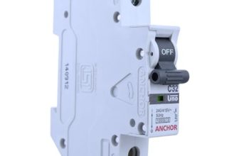 Anchor By Panasonic 98006 Polycarbonate 1 Pole Uno Series Mcb, 32 Ampere, White