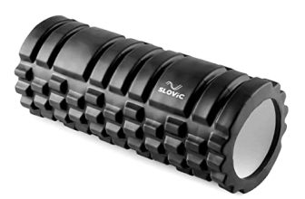 Slovic Foam Roller For Back Pain, Deep Tissue Massage And Body Pain High Density Foam Roller For Exercise In Gym, Home Back Roller For Muscle Recovery Massage Roller For Stretching | Black – 33 Cm